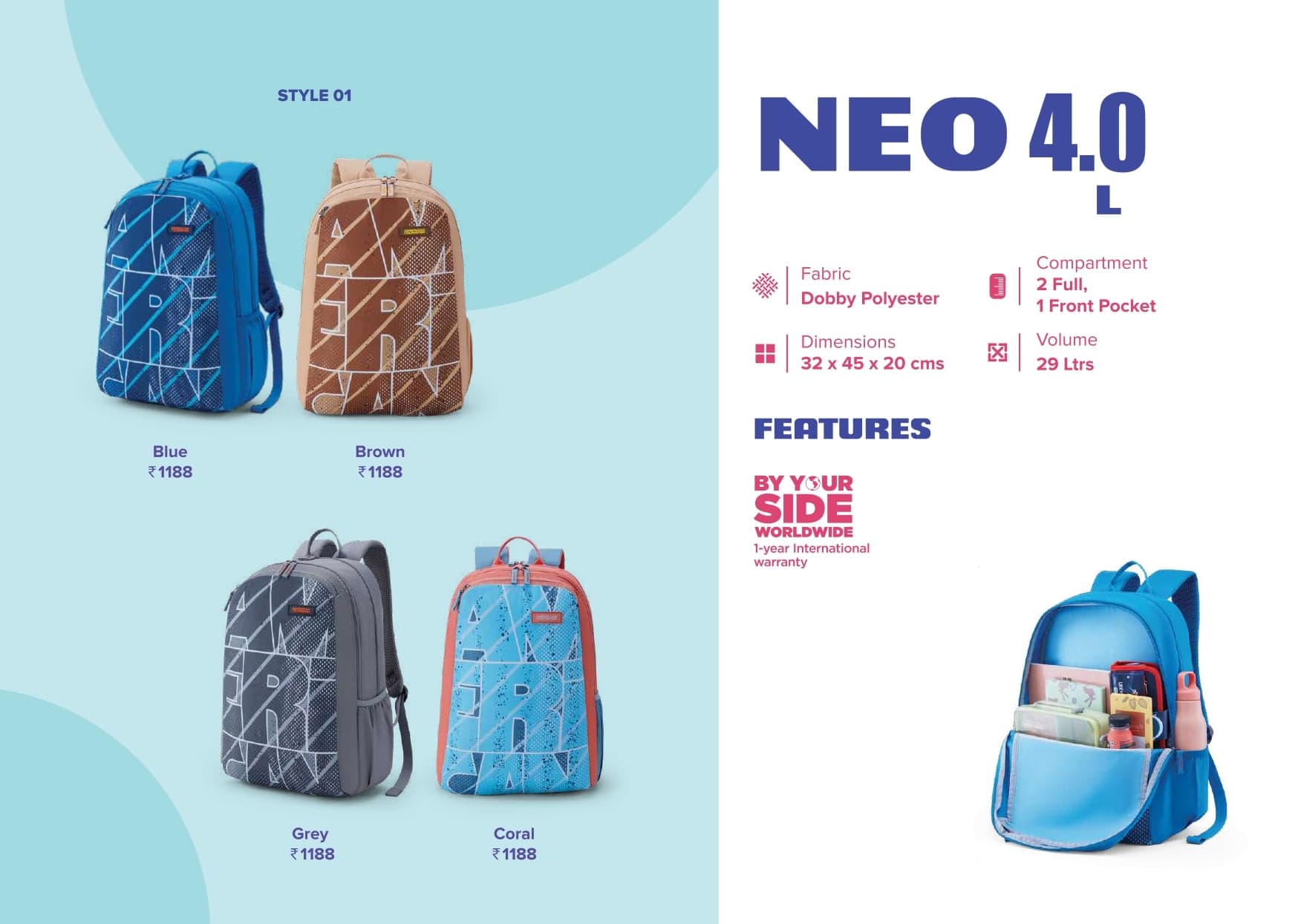 SNITCH Loop 3Pc Set Teal Polypropylene overview 1